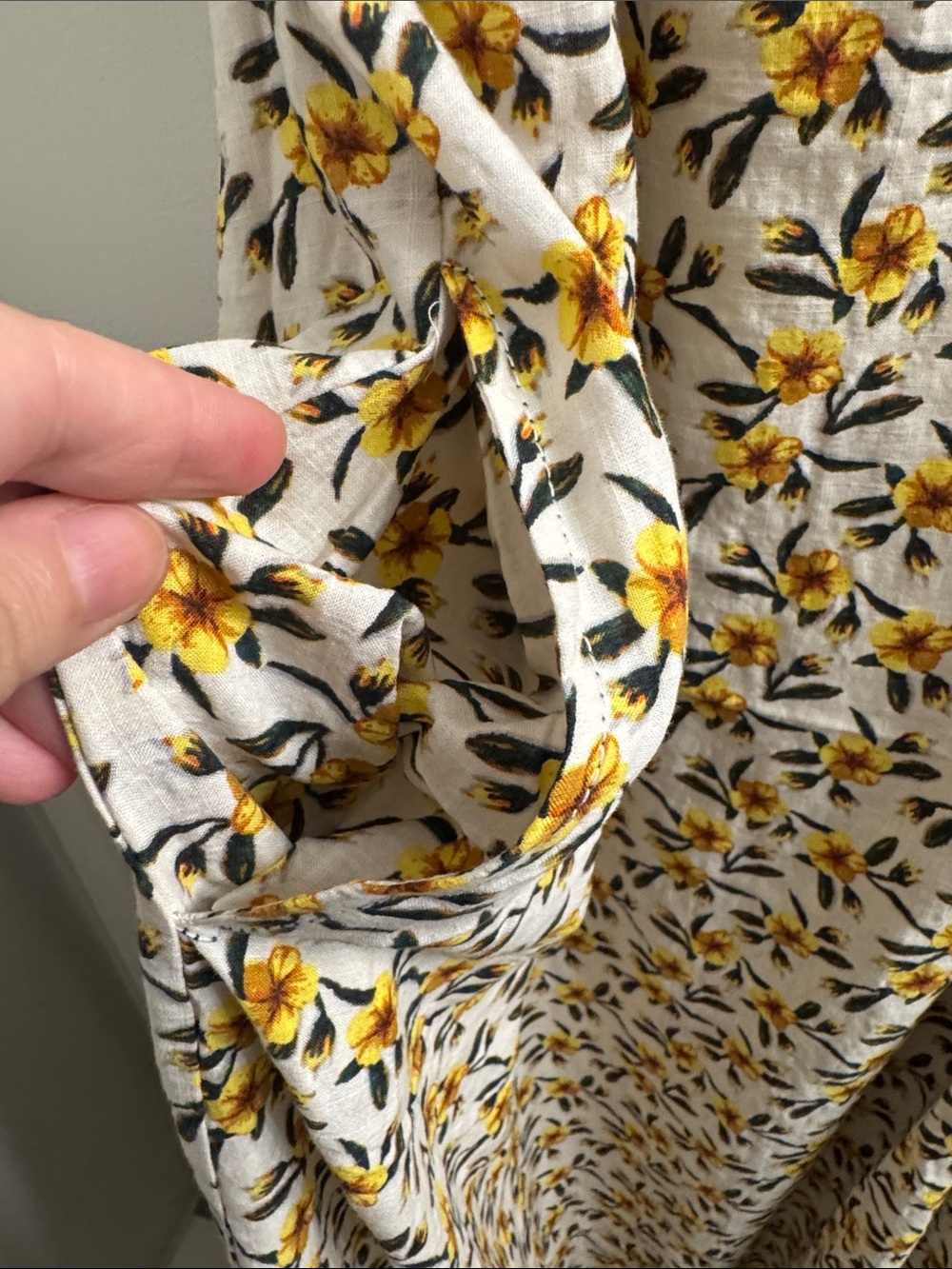 Max Studio Cream Slip Maxi Skirt with Yellow Floral Print - Picture 5 of 12